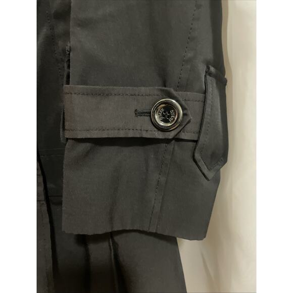 GUESS Black Mid Length Jacket Size Small Button Pockets Stylish - Picture 3 of 9